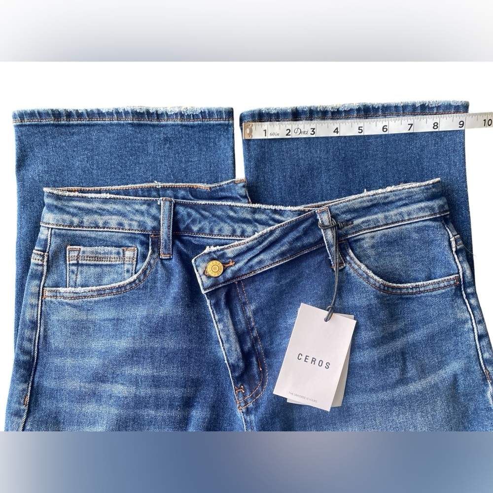 Ceros 90”s Vintage Dad Jeans High Rise Distressed‎ Medium Wash - Picture 9 of 15